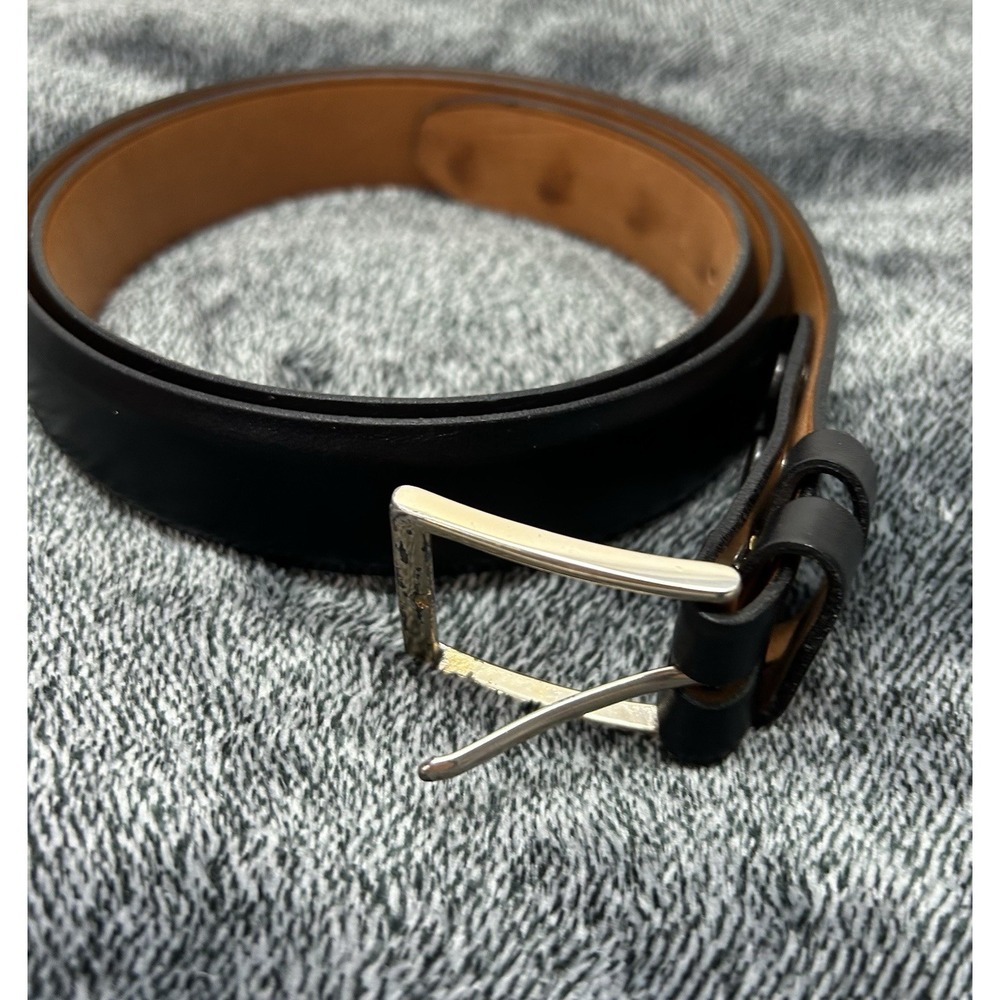 Crescent Belt Black Hand Finished Italian Calf Black Size 38 made in USA (SH1)